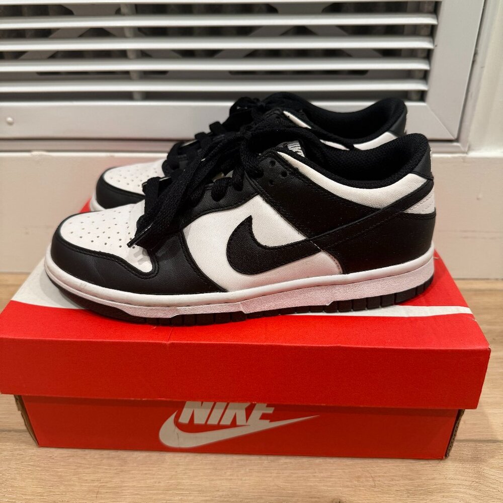 Nike Dunk Low GS — White & Black “Panda” — Youth 4Y